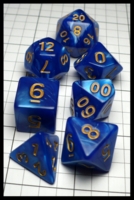 Dice : Dice - Dice Sets - QMay Blue DeepSwirl with Yellow Numerals - Amazon 2023